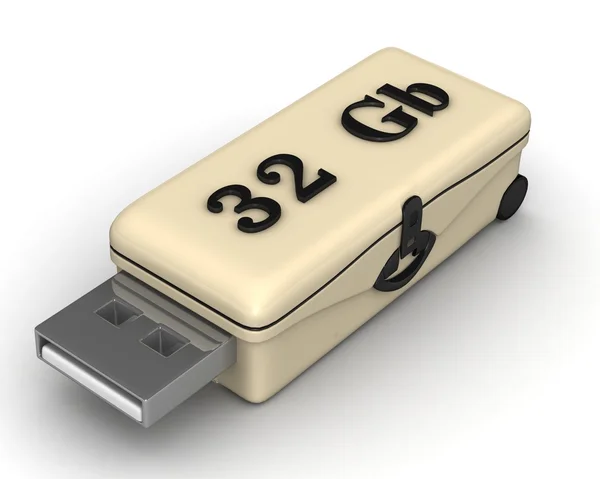 3D модель USB Flash Drive — стоковое фото