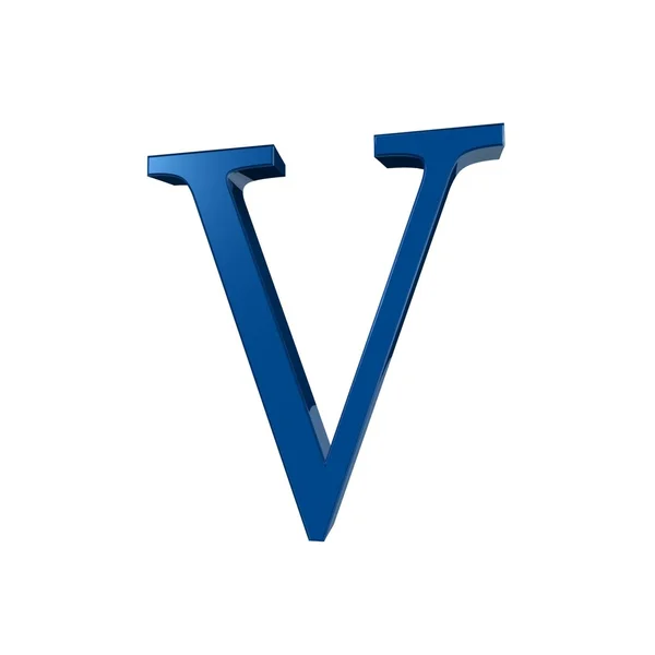 Pojedynczej litery alfabetu V — Zdjęcie stockowe