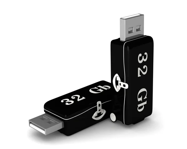 Usb 플래시 드라이브의 3d 모델 — 스톡 사진