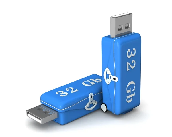 3D модели USB Flash Drive — стоковое фото