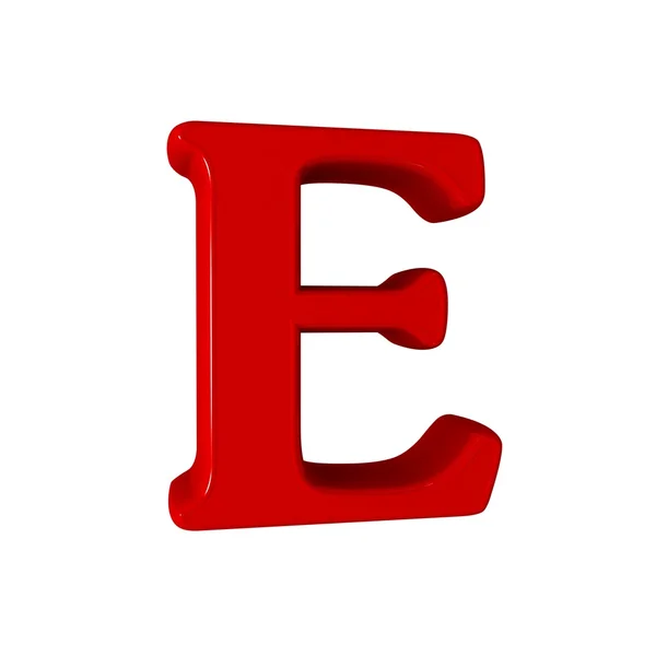 Pojedyncze E litera alfabetu — Zdjęcie stockowe
