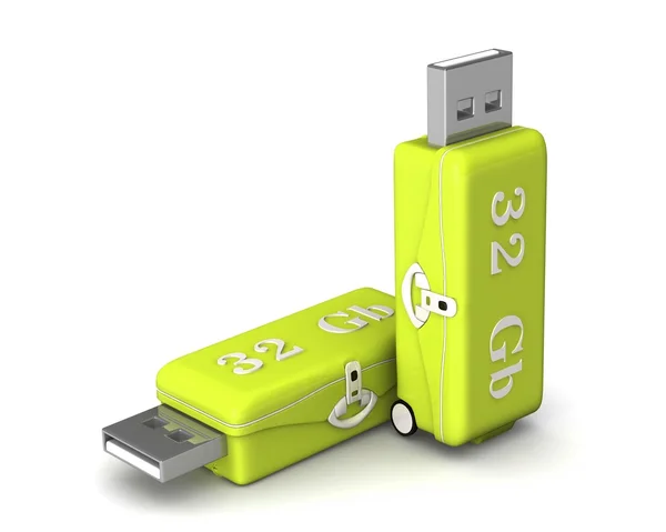 Modelos 3D de USB Flash Drive — Foto de Stock