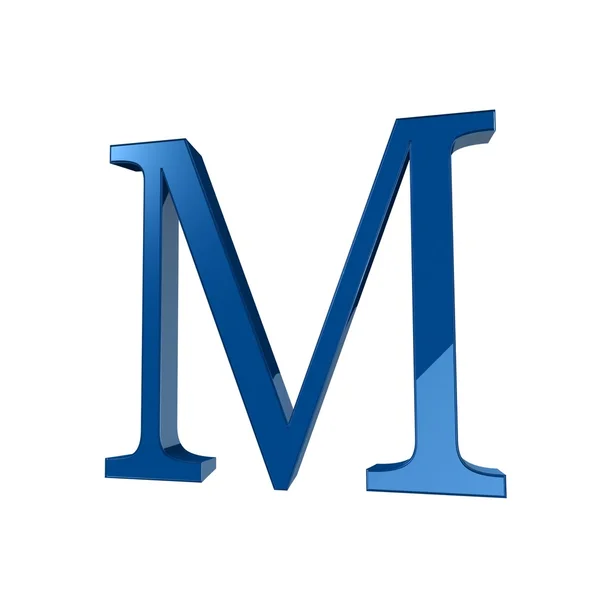 Single M alphabet letter — Stock Photo, Image