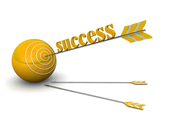 Success arrow in ball with target — Stock Photo, Image