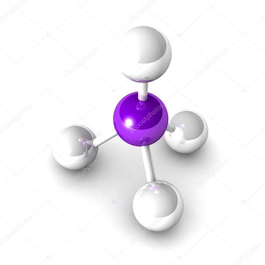 Methane Molecule Model — Stock Photo © LovArt #66404647, image size:1024x1024