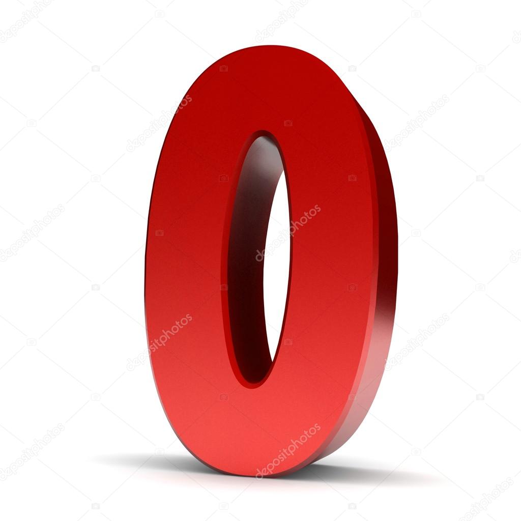 Shiny red number zero — Stock Photo © LovArt 66404739