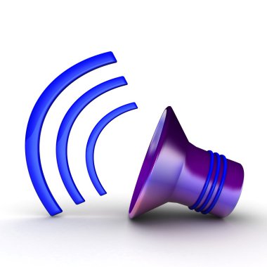 Mor hoparlör simgesi.