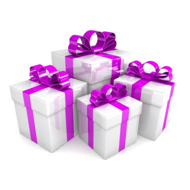 hediye kutuları renkli şeritler