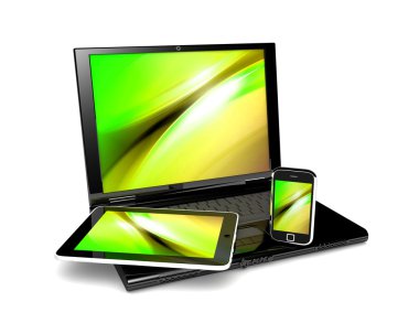 Tablet, bilgisayar ve cep telefonu şablonu
