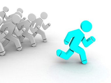 Beyaz üzerine çalışan lider