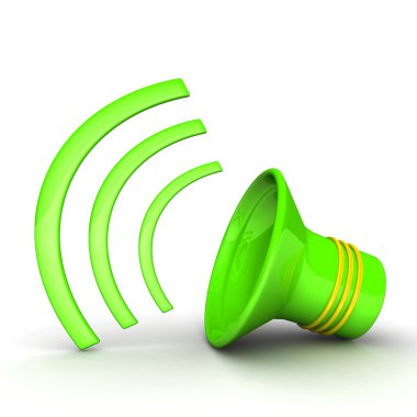 Renkli hoparlör simgesi