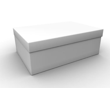 beyaz boş kapalı kutu izole