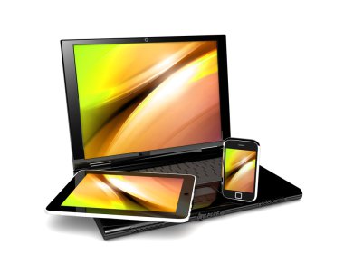Tablet, bilgisayar ve cep telefonu şablonu