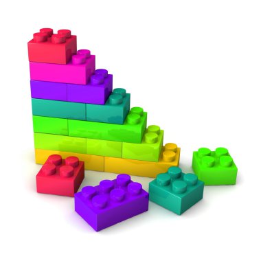 plastik oyuncak blokları