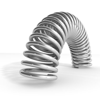 3d steel spring isolated clipart