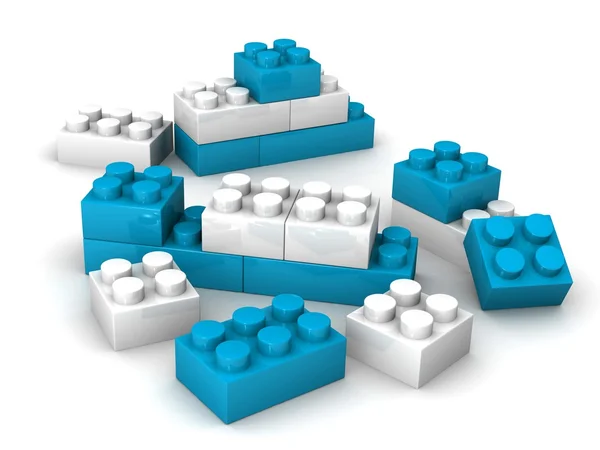 Plastic toy blocks — Stock Photo, Image