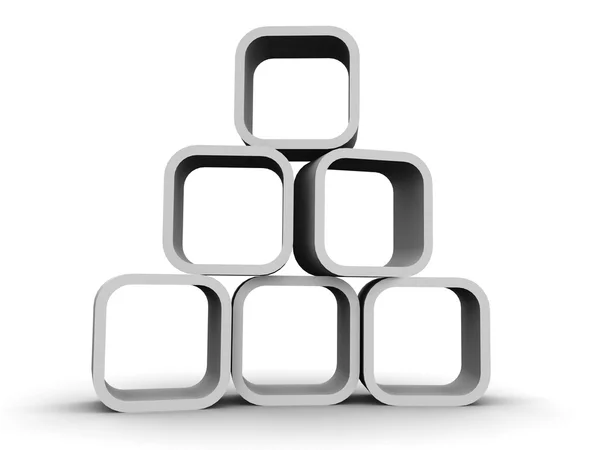 Arrangement of cubes. Container for storage. — Stock Photo, Image