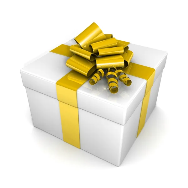 Gift box with ribbon — Stock Photo, Image