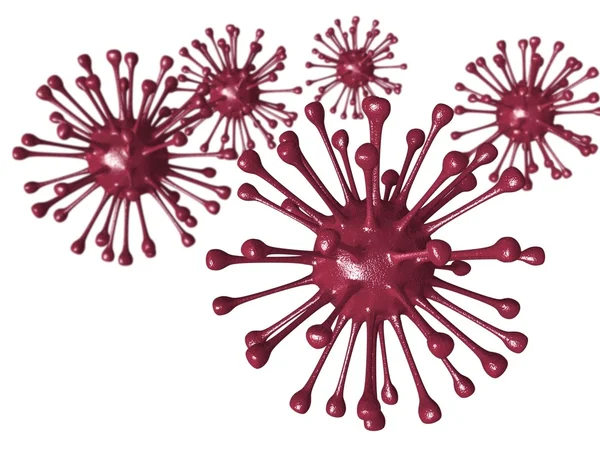 Красные опасные вирусы — стоковое фото
