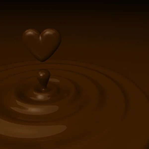 Abstract background as a chocolate heart — Stock Photo, Image