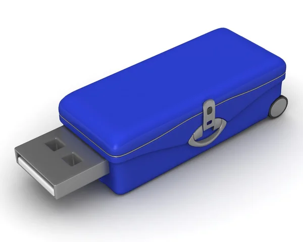 Elszigetelt USB kártyaolvasó — Stock Fotó