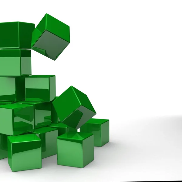 Cube assembling from blocks — Stock Photo, Image