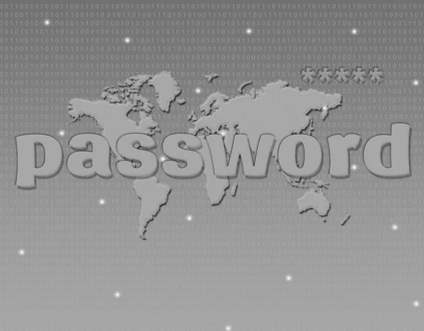Säkerhetsbegreppet lösenord — Stockfoto