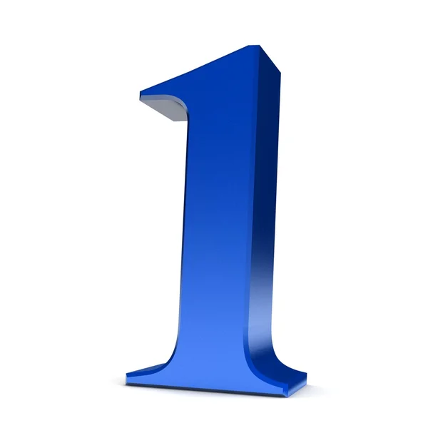 3d shiny number 1 — Stock Photo, Image