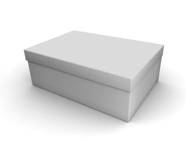 White blank closed box isolated — Stock Photo, Image