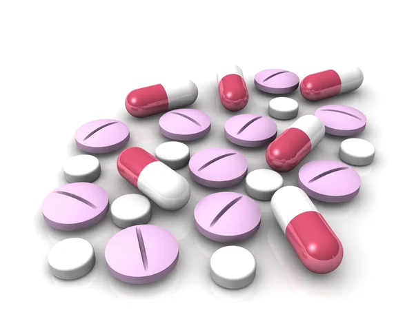 Geneeskunde, clorful pillen — Stockfoto