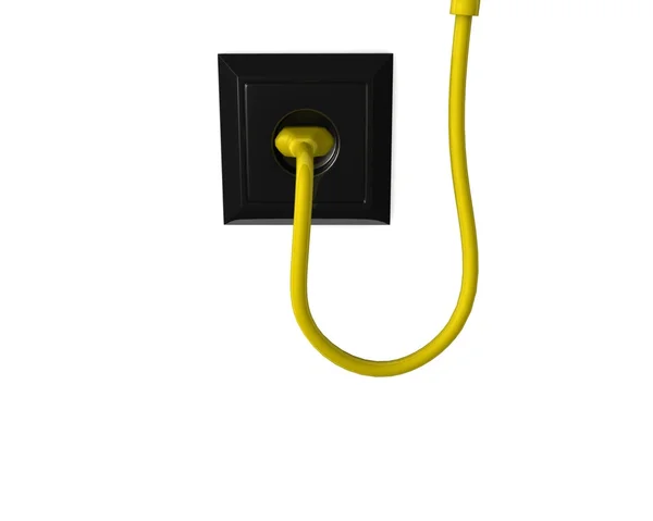 Electric plug and a cable — Stock Photo, Image