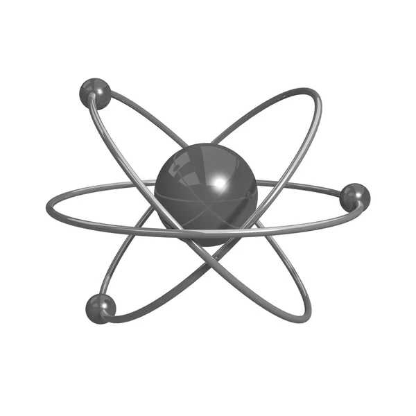 Digitale Illustration des Atoms — Stockfoto