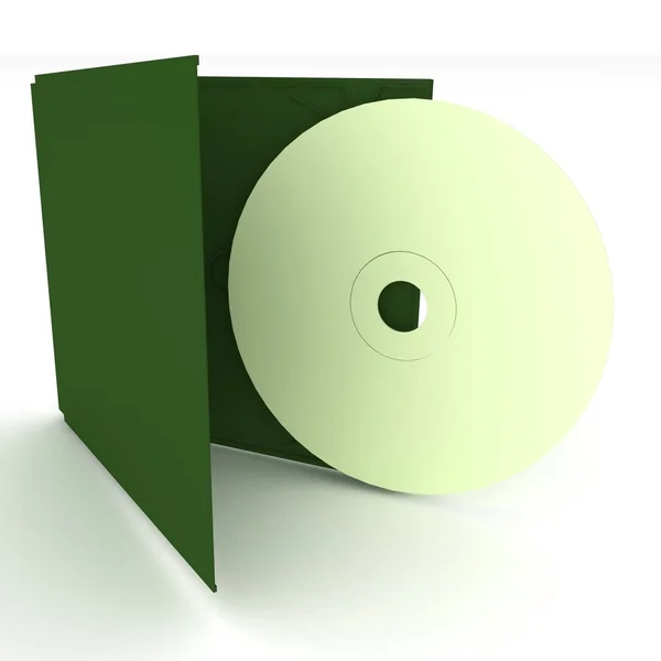 Blank DVD case and disc — Stock Photo, Image