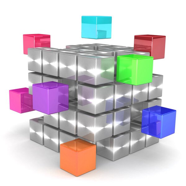 Composite silver cube