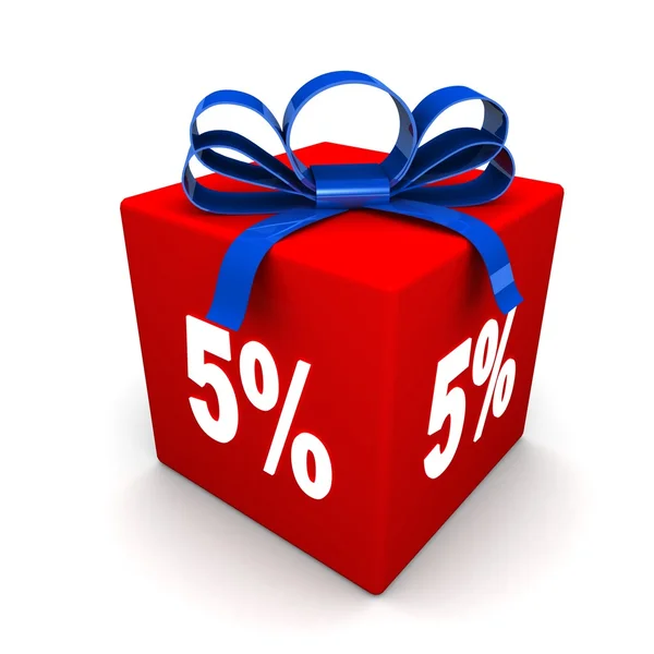 Porcentajes en caja roja — Foto de Stock