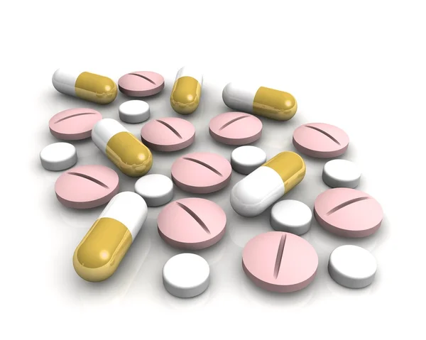 Medicine, clorful  pills — Stock Photo, Image