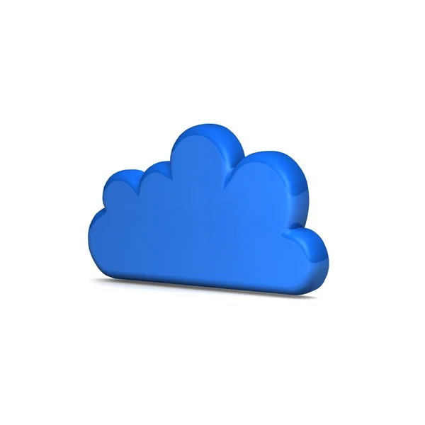 Nube 3d icono brillante — Foto de Stock