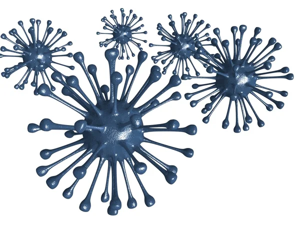 Голубые опасные вирусы — стоковое фото