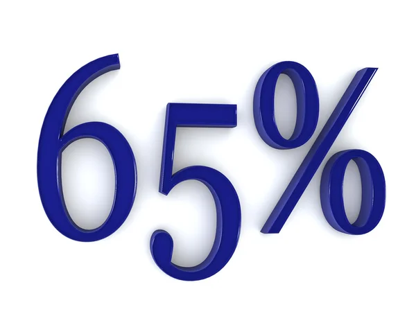 65 procent, 3d-Rendering — Stockfoto