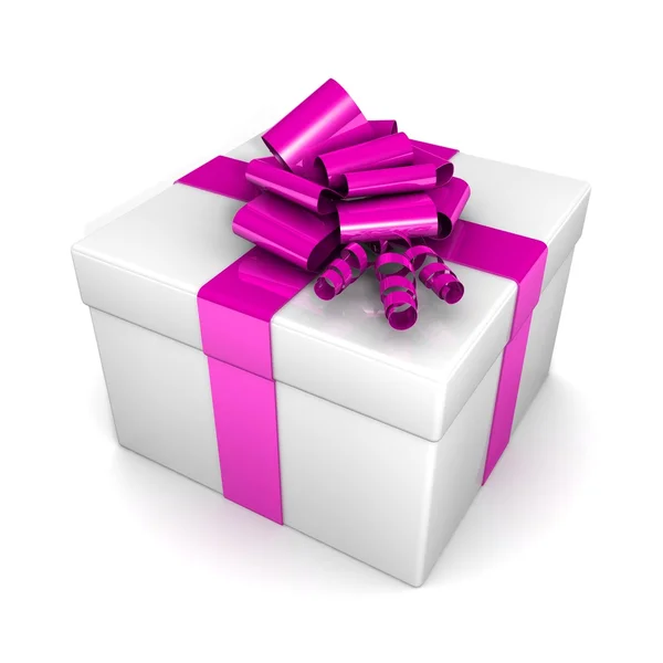 Gift box with ribbon — Stock Photo, Image