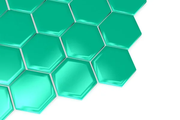 Metalliska bakgrund med hexagoner — Stockfoto