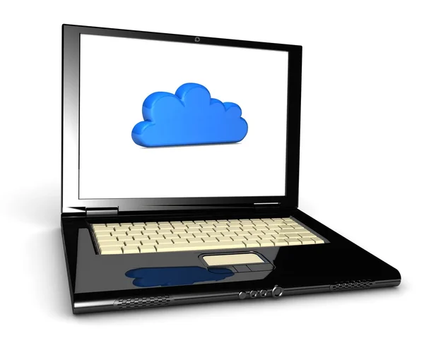 Laptop screen on white — Stock Photo, Image