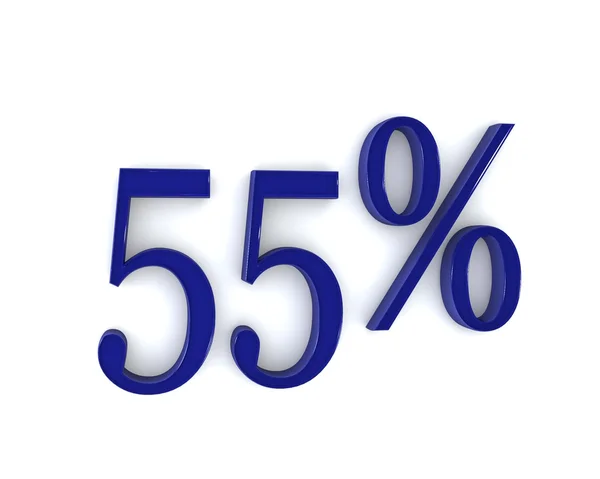 55 percent of blue color — Stock Photo, Image
