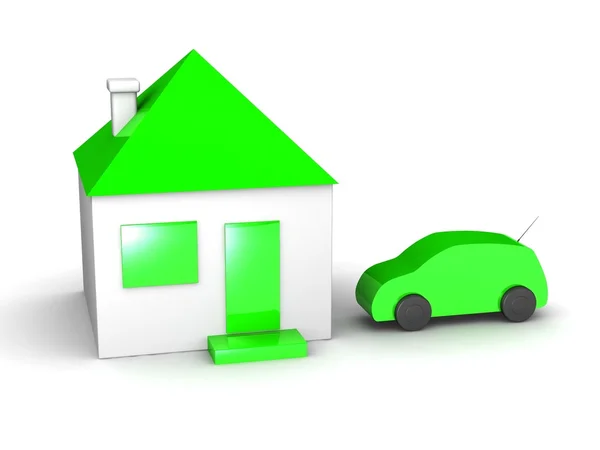 House and car  icon — Stock Photo, Image