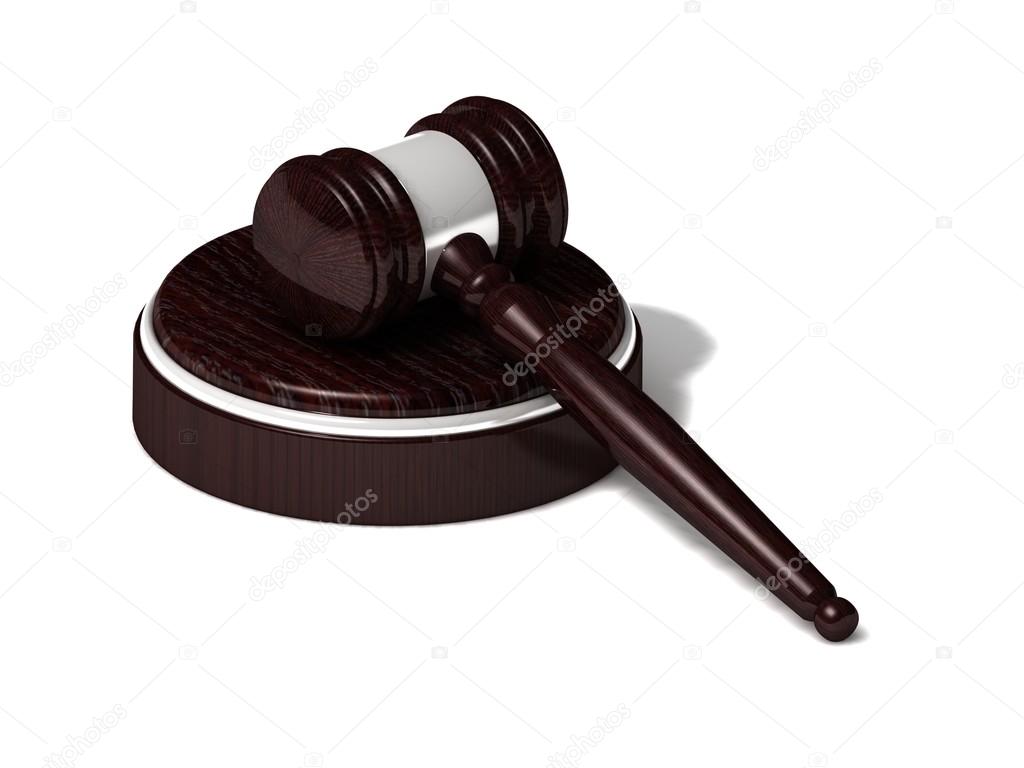 Judge gavel and sound block
