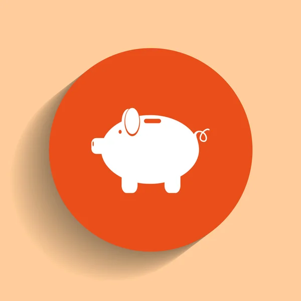 Piggy web pictogram — Stockvector