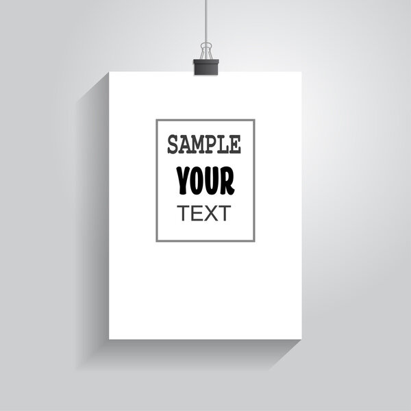 Висячий бумажный знак
