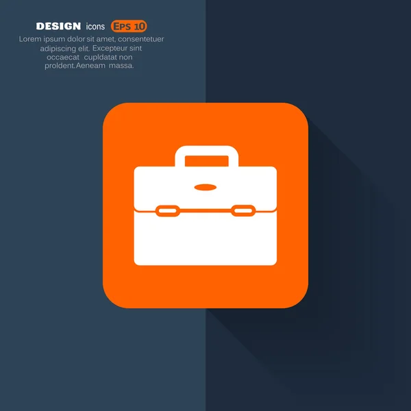 Business tas voor documenten web icon — Stockvector