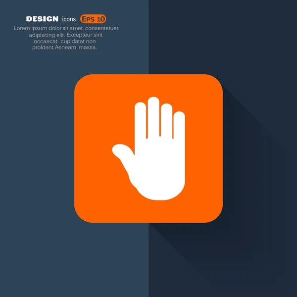 手停止 web 图标 — 图库矢量图片
