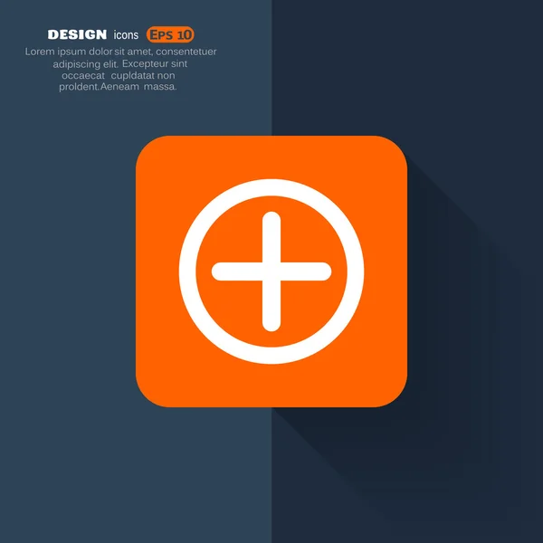 Más signo para añadir el icono Web — Archivo Imágenes Vectoriales